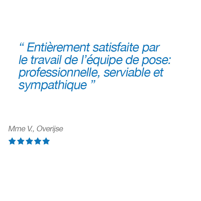 Windowseco : Témoignage client - Mme V. à Overijse